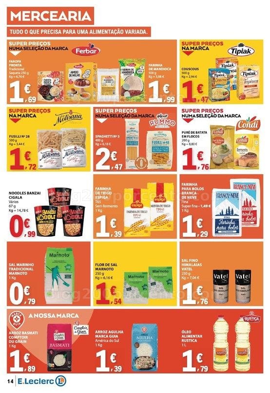 Antevisão Folheto E-LECLERC Promoções de 13 a 19 agosto